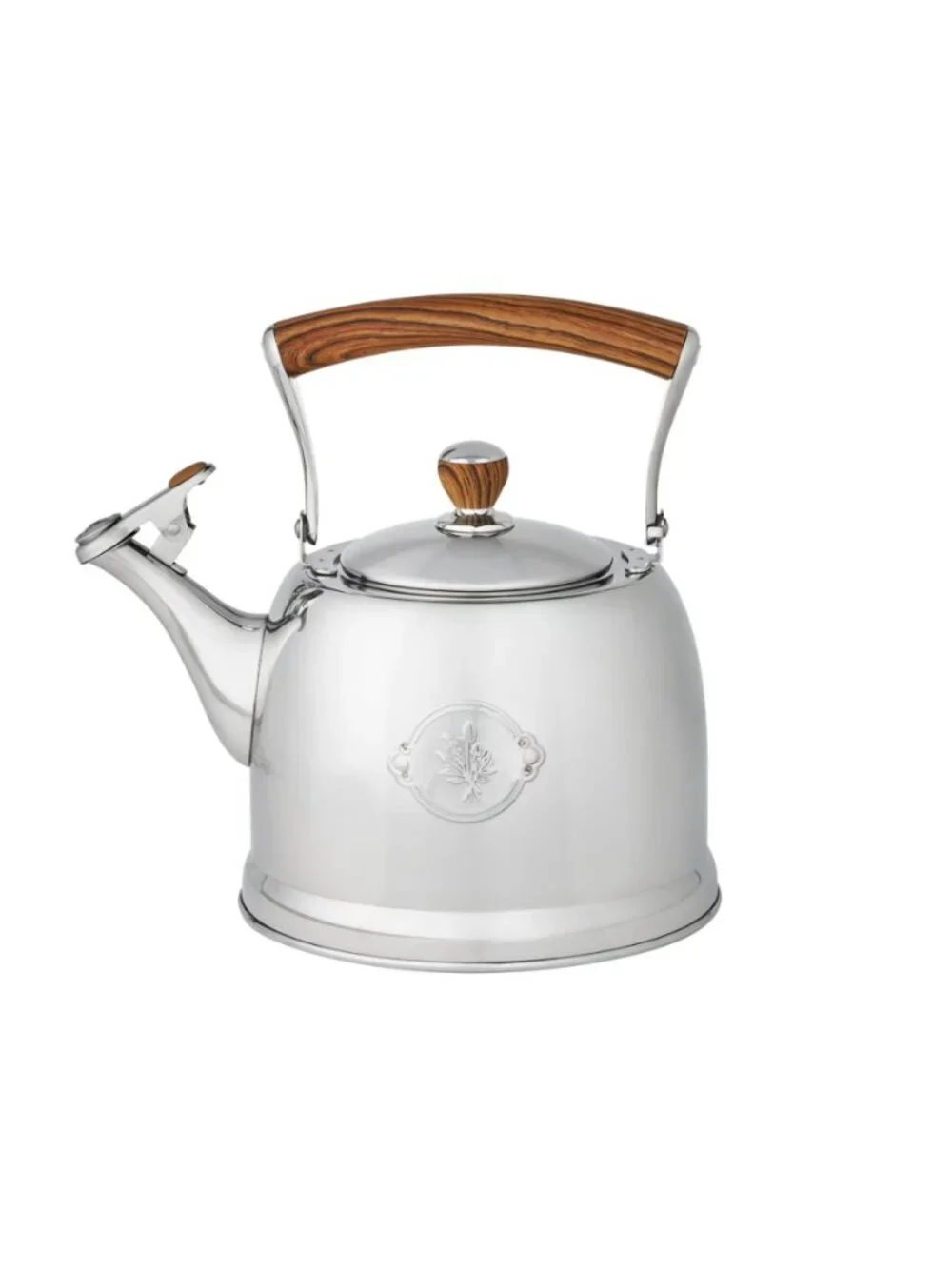 The Pioneer Woman Sliver Stainless Steel Whistling Tea Kettle Folding Handle